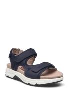 Rollingsoft Sandal Flate Sandaler Blue Gabor