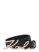 K/Signature Belt Belte Black Karl Lagerfeld
