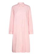 Delphine Dress Paper Touch Knelang Kjole Pink Naja Lauf