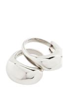 Light Recycled Ring, 2-In-1 Set Ring Smykker Silver Pilgrim