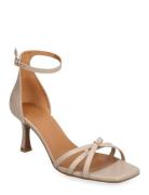 Sandals Sandal Med Hæl Beige Billi Bi