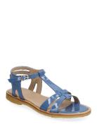 Sandals - Flat Flate Sandaler Blue ANGULUS