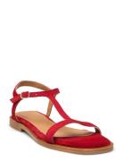 Sandals - Flat Flate Sandaler Red ANGULUS