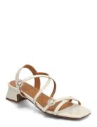 Sandals Sandal Med Hæl Cream Billi Bi