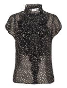 Liljasz Drea Ss Shirt Tops Blouses Short-sleeved Black Saint Tropez