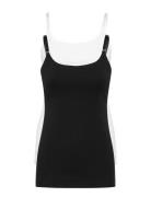 2 P Nursing Camisole Organic Tops T-shirts & Tops Sleeveless Black Lin...