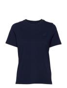 Mia T-Shirt Tops T-shirts & Tops Short-sleeved Navy Double A By Wood W...
