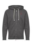 The Original Hm Zip Up Charcoa Tops Sweat-shirts & Hoodies Hoodies Gre...