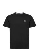 Crew Neck T-Shirt Tops T-shirts Short-sleeved Black Fred Perry
