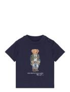 Polo Bear Cotton Jersey Tee Tops T-shirts Short-sleeved Navy Ralph Lau...