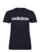 Essentials Slim Logo T-Shirt Tops T-shirts & Tops Short-sleeved Navy A...