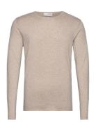 Slhrome Ls Knit Crew Neck Noos Tops Knitwear Round Necks Beige Selecte...