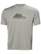 Hh Tech Graphic T-Shirt Sport T-shirts Short-sleeved Grey Helly Hansen