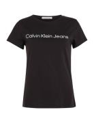 Core Instit Logo Slim Fit Tee Tops T-shirts & Tops Short-sleeved Black...