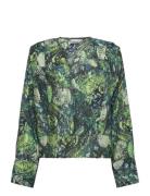 Caminegz P Ls Blouse Tops Blouses Long-sleeved Green Gestuz