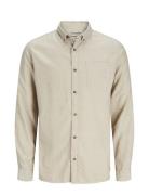 Jjeclassic Melange Shirt Ls Sn Tops Shirts Casual Beige Jack & J S