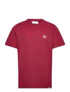 Community T-Shirt Tops T-shirts Short-sleeved Burgundy Les Deux