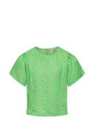 Koglino S/S Aop Top Ptm Tops T-shirts Short-sleeved Green Kids Only