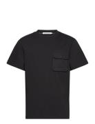 Mix Media Pocket Tee Tops T-shirts Short-sleeved Black Calvin Klein Je...