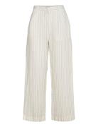 Linen Trousers Bottoms Trousers Wide Leg Cream Gina Tricot