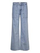 Worker Jeans Bottoms Jeans Wide Blue Gina Tricot