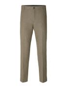 Slhslim-Mark Wool Trs B Noos Bottoms Trousers Formal Brown Selected Ho...