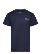 Active Solid T K Sport T-shirts Short-sleeved Navy Jack Wolfskin