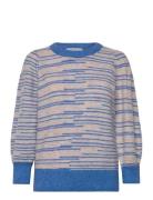 Marilou 3/4 Sleeve Knit Pullover Tops Knitwear Jumpers Blue Minus
