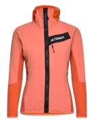 Terrex Techrock Hooded Wind Fleece Jacket Sport Sport Jackets Orange A...