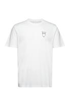 Alder Owl Chest Tee - Gots/Vegan Tops T-shirts Short-sleeved White Kno...