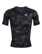 Ua Hg Armour Printed Ss Sport T-shirts Short-sleeved Black Under Armou...