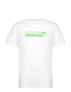 Hyper Real Box Logo Tee Tops T-shirts Short-sleeved White Calvin Klein...