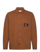 Utility Overshirt Tops Overshirts Brown Calvin Klein Jeans