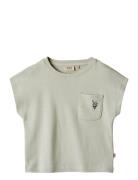 T-Shirt S/S Signe Tops T-shirts Short-sleeved Green Wheat