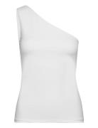 Vikenza Shoulder Top Tops T-shirts & Tops Sleeveless White Vila