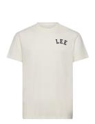 Ss Tee Tops T-shirts Short-sleeved Cream Lee Jeans