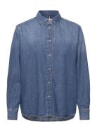 Dnm Ls Easy Fit Shirt Mel Tops Shirts Long-sleeved Blue Tommy Hilfiger
