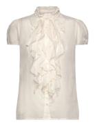 Tillisz Ss Shirt Tops Blouses Short-sleeved Cream Saint Tropez