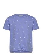 Cropped All Over Print T-Shirt Tops T-shirts Short-sleeved Blue Tom Ta...