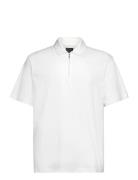 Jprblaholst Ss Zip Polo Tops Polos Short-sleeved White Jack & J S