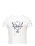 Top Rib With Artwork Tops T-shirts Short-sleeved White Lindex