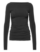 Lexi - Delicate Stretch Tops T-shirts & Tops Long-sleeved Black Day Bi...