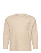 Nkmvebbe Ls Boxy Top Tops T-shirts Long-sleeved T-shirts Beige Name It