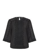 Cmmolly-Blouse Tops Blouses Long-sleeved Black Copenhagen Muse
