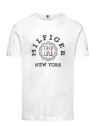 Monotype Arch Tee S/S Tops T-shirts Short-sleeved White Tommy Hilfiger