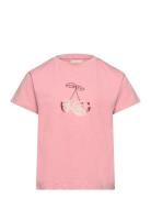 T-Shirt Ss Tops T-shirts Short-sleeved Pink Creamie
