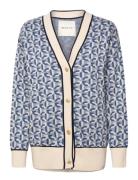 Jacquard G Knit Cardigan Tops Knitwear Cardigans Blue GANT
