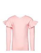 Frilla Shirt Tops T-shirts Long-sleeved T-shirts Pink Gugguu