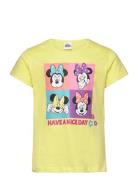 Short-Sleeved T-Shirt Tops T-shirts Short-sleeved Yellow Minnie Mouse