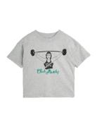 Club Muscles Sp Ss Tee Tops T-shirts Short-sleeved Grey Mini Rodini